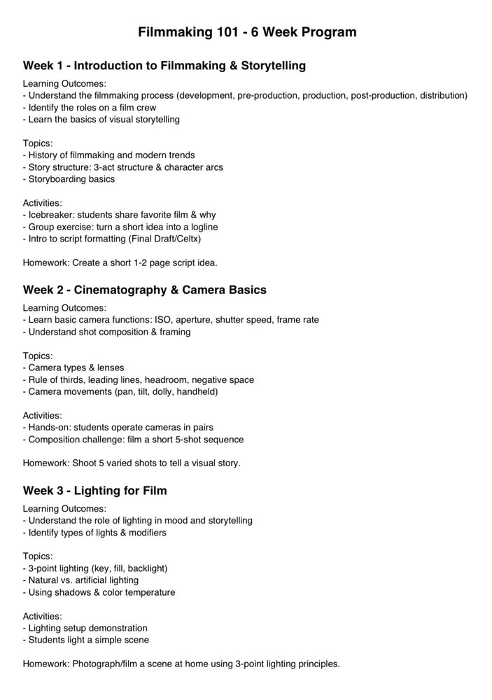 Filmmaking 101 with Mathieu Taillefer