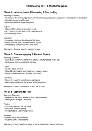 Filmmaking 101 with Mathieu Taillefer